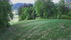 Prostřední část sjezdovky a snowpark