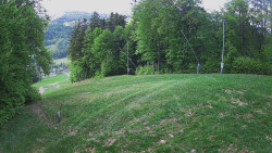 Prostřední část sjezdovky a snowpark