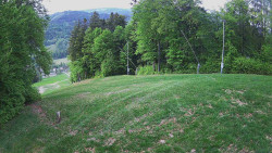 Prostřední část sjezdovky a snowpark