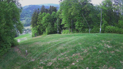 Prostřední část sjezdovky a snowpark