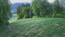 Prostřední část sjezdovky a snowpark
