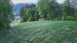 Prostřední část sjezdovky a snowpark