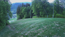 Prostřední část sjezdovky a snowpark