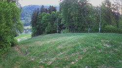 Prostřední část sjezdovky a snowpark