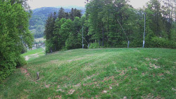 Prostřední část sjezdovky a snowpark