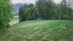 Prostřední část sjezdovky a snowpark