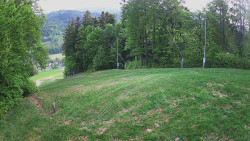 Prostřední část sjezdovky a snowpark