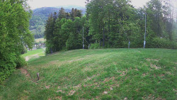 Prostřední část sjezdovky a snowpark