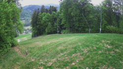 Prostřední část sjezdovky a snowpark