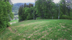 Prostřední část sjezdovky a snowpark