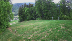 Prostřední část sjezdovky a snowpark