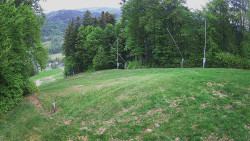 Prostřední část sjezdovky a snowpark