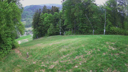 Prostřední část sjezdovky a snowpark