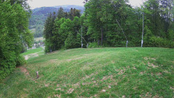 Prostřední část sjezdovky a snowpark