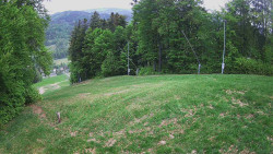 Prostřední část sjezdovky a snowpark
