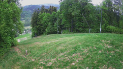 Prostřední část sjezdovky a snowpark