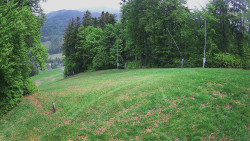 Prostřední část sjezdovky a snowpark