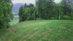 Prostřední část sjezdovky a snowpark