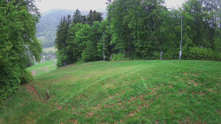 Prostřední část sjezdovky a snowpark
