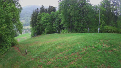 Prostřední část sjezdovky a snowpark