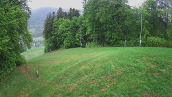 Prostřední část sjezdovky a snowpark