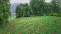 Prostřední část sjezdovky a snowpark