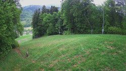 Prostřední část sjezdovky a snowpark