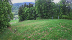 Prostřední část sjezdovky a snowpark