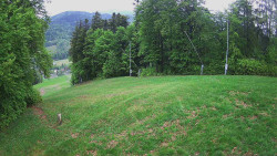 Prostřední část sjezdovky a snowpark