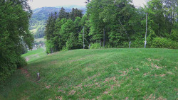 Prostřední část sjezdovky a snowpark