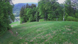Prostřední část sjezdovky a snowpark