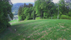 Prostřední část sjezdovky a snowpark
