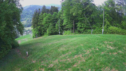 Prostřední část sjezdovky a snowpark