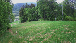 Prostřední část sjezdovky a snowpark