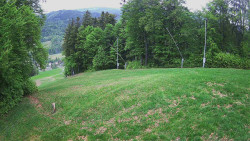 Prostřední část sjezdovky a snowpark