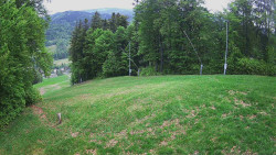 Prostřední část sjezdovky a snowpark