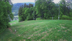 Prostřední část sjezdovky a snowpark