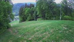Prostřední část sjezdovky a snowpark