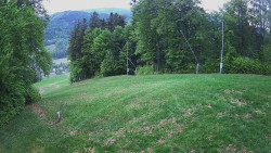 Prostřední část sjezdovky a snowpark
