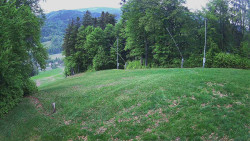 Prostřední část sjezdovky a snowpark
