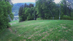 Prostřední část sjezdovky a snowpark