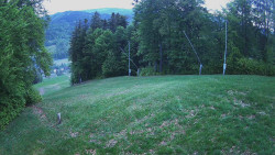 Prostřední část sjezdovky a snowpark