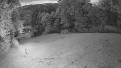 Prostřední část sjezdovky a snowpark