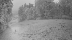 Prostřední část sjezdovky a snowpark