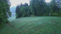 Prostřední část sjezdovky a snowpark