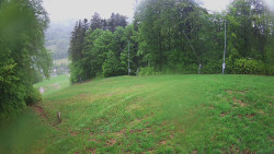 Prostřední část sjezdovky a snowpark