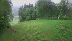 Prostřední část sjezdovky a snowpark