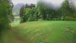 Prostřední část sjezdovky a snowpark