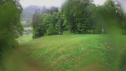 Prostřední část sjezdovky a snowpark
