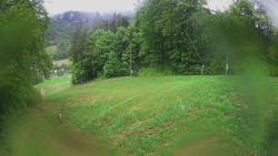 Prostřední část sjezdovky a snowpark